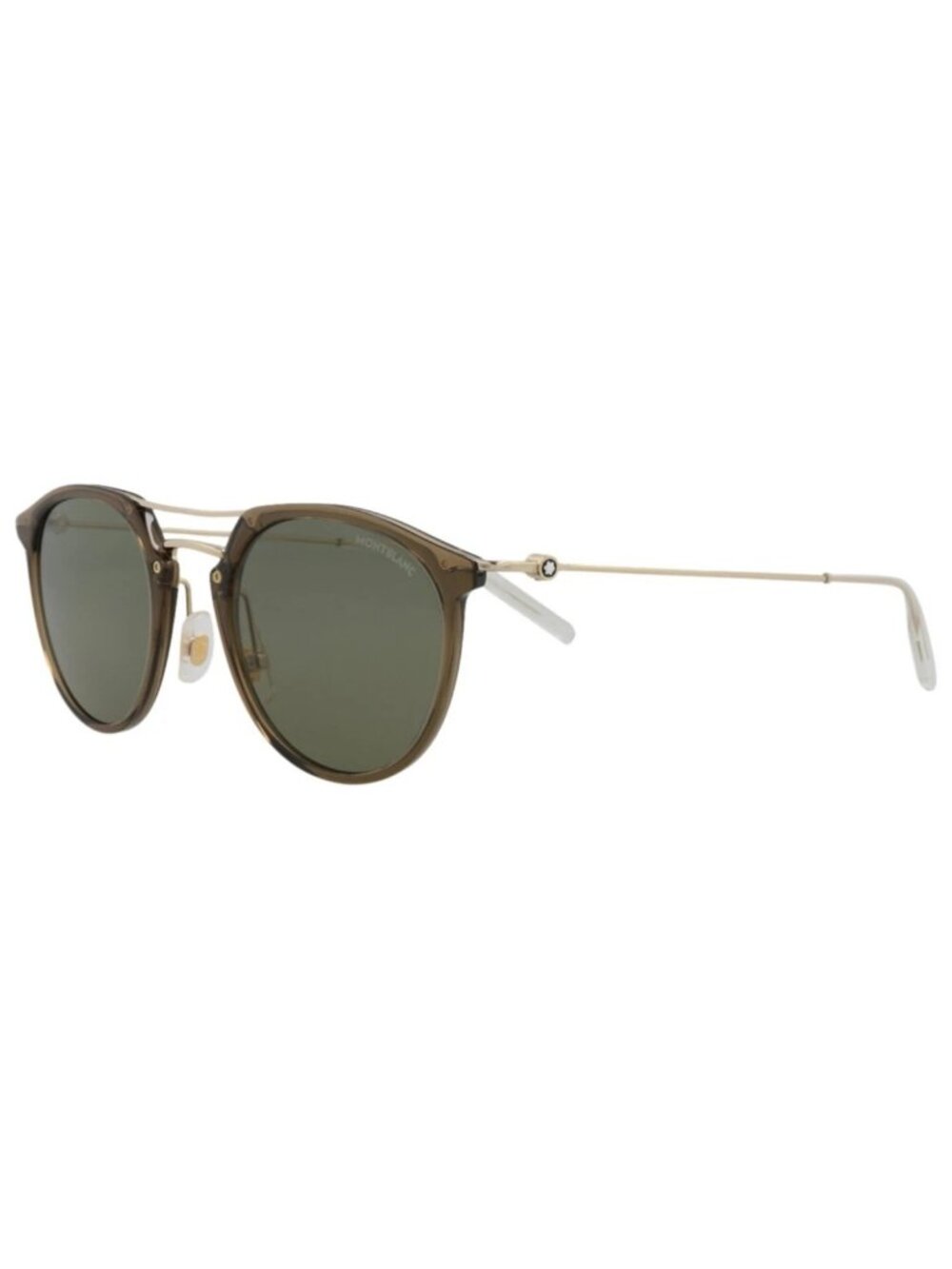 New Montblanc Women's Sunglasses Aviator Injection Frame Mens Brown Gold Green